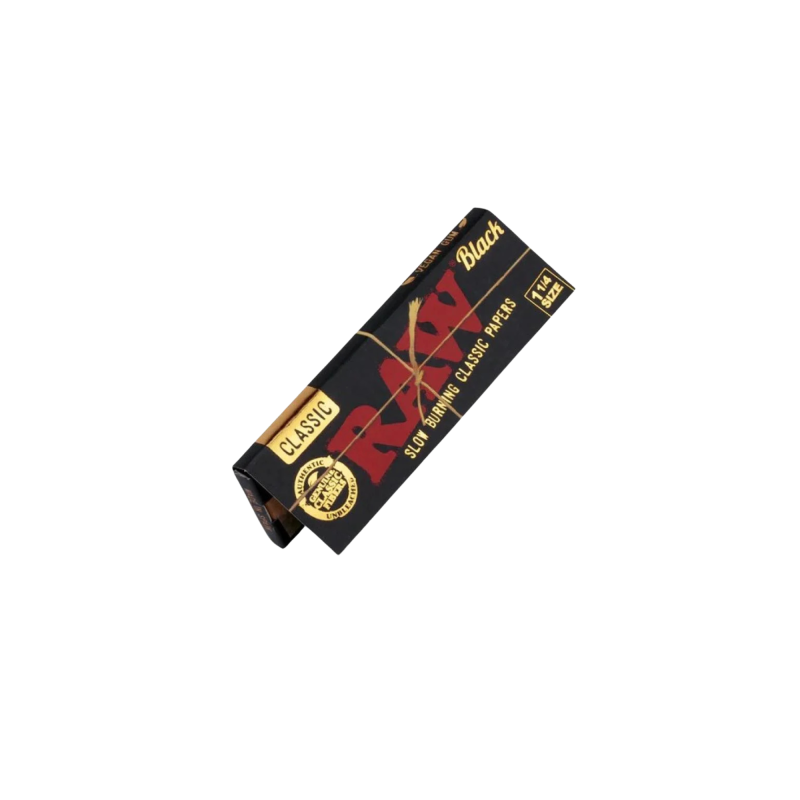 RAW Black Classic Rolling Paper 1 1/4